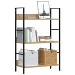 vidaXL Bibliothèque à 3 niveaux chêne 60x27 6x90 5cm bois d'ingénierie