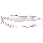 vidaXL Cadre de lit ottoman Vert foncé 180 x 200 cm Velours