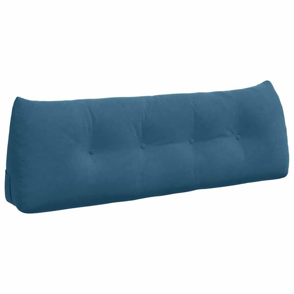 vidaXL Coussin de Dos Bleu 140 x 24 x 50 cm Velours