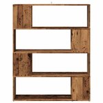 vidaXL Bibliothèque/Séparateur de pièce vieux bois 100x24x124 5 cm