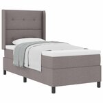 vidaXL Lit à ressorts avec matelas Taupe 200 x 80 cm tissu