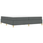 vidaXL Cadre de lit avec matelas Gris foncé 200 x 200 cm tissu