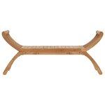 vidaXL Banc de jardin 2 -Seater 126 cm Bois de teck massif Naturel