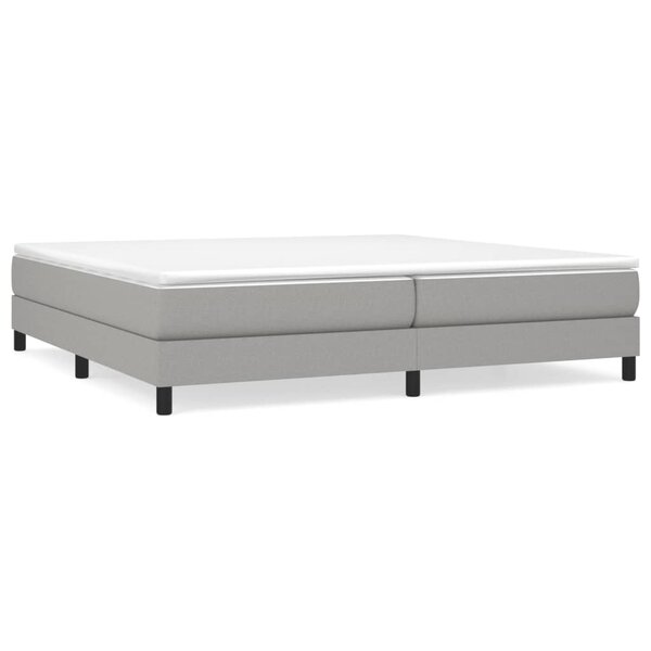 vidaXL Cadre de lit Gris clair 200x200 cm Tissu