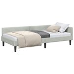 vidaXL Cadre de lit d'angle Gris clair 100 x 200 cm Velours