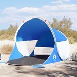 vidaXL Tente de plage 2 personnes bleu azuré escamotable imperméable