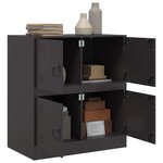 vidaXL Buffet noir 67x39x73 cm acier