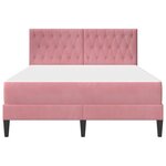 vidaXL Cadre de lit avec matelas Rose 140 x 190 cm Velours