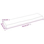 vidaXL Étagère murale marron clair 40x10x2 cm bois chêne massif traité