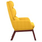 vidaXL Chaise de relaxation Jaune moutarde Tissu