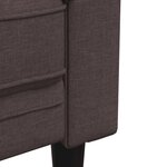 vidaXL Ensemble de canapés 3 Pièces marron foncé tissu
