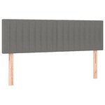 vidaXL Sommier à lattes de lit avec matelas Gris foncé 140x200cm Tissu