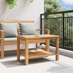vidaXL Table basse Marron 70 x 40 x 45 cm Bois de teck solide