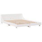 vidaXL Cadre de lit sans matelas blanc 150x200 cm bois de pin massif