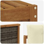vidaXL Ensemble de canapés d'extérieur 6 pc Bois d'Acacia Massif