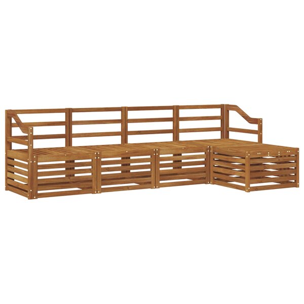 vidaXL Ensemble de canapés d'extérieur 5 pc Naturel