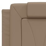 vidaXL Lit avec matelas cappuccino 140x190 cm similicuir