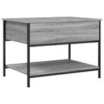 vidaXL Table basse sonoma gris 70x50x50 cm bois d'ingénierie et métal