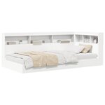 vidaXL Lit bibliothèque blanc 90x190 cm en bois aggloméré