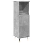 vidaXL Ensemble de meubles de salle de bain 3 Pièces gris béton