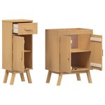 Ensemble de meubles de salle de bain 2 pièces en pin massif vidaXL