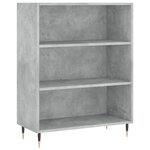 vidaXL Buffet haut Gris béton 69 5x34x180 cm Bois d'ingénierie