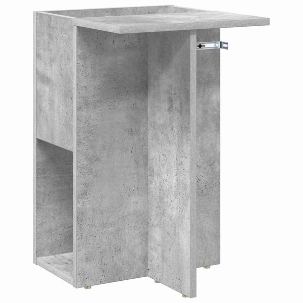 vidaXL Table d'appoint Gris béton 35 x 40 x 55 cm Bois d'ingénierie
