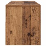 vidaXL Meuble TV avec lumières LED vieux bois bois d'ingénierie