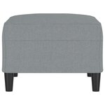 vidaXL Repose-pied Gris clair 70x55x41 cm Tissu