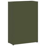 vidaXL Porte-parapluie Vert olive 28 x 12 x 41 cm Acier