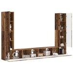 vidaXL Ensemble meuble TV 8 Pièces Bois Ancien Bois d'ingénierie