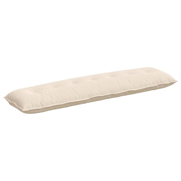 vidaXL Coussin de Dos Beige 200 x 50 cm Tissu en microfibre