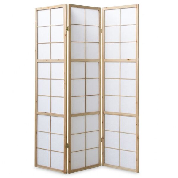 Paravent bois 3 pans clair