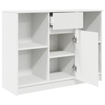 vidaXL Buffet avec tiroir blanc 101x35x76 cm bois d'ingénierie