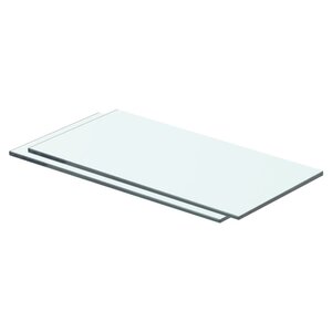 vidaXL Panneaux d'étagère 2 Pièces Verre Transparent 40 x 15 cm