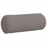 vidaXL Coussins d'accent 2 Pièces Taupe Ø 15 x 40 cm tissu