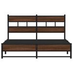 vidaXL Cadre de lit en métal sans matelas chêne marron 160x200 cm