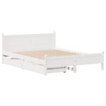 vidaXL Cadre de lit sans matelas blanc 150x200 cm bois de pin massif