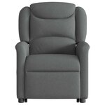 vidaXL Fauteuil inclinable Gris foncé Tissu