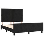 vidaXL Cadre de lit sans matelas noir 140x200 cm velours