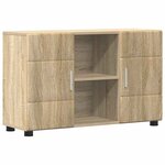 vidaXL Buffet avec étagère FLORIN Chêne Sonoma 88 5 x 30 5 x 55 5 cm