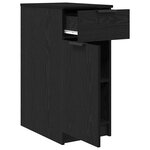 vidaXL Meuble de bureau Chêne noir 33 x 50 x 75 cm Bois d'ingénierie