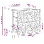 vidaXL Cabinet de chevet avec tiroir 2 Pièces Blanc 40 x 33 5 x 46 cm
