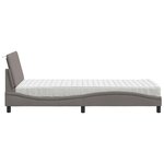 vidaXL Lit avec matelas Hanko taupe 80x200 cm tissu