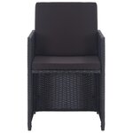 vidaXL Salon de jardin 13 Pièces avec coussins Résine tressée Noir