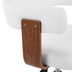 vidaXL Chaises pivotantes à manger lot de 2 bois courbé et similicuir