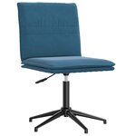 vidaXL Chaise à manger Bleu Velours