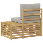 vidaXL Canapé d'extérieur en bout Bois d'Acacia Massif Blanc