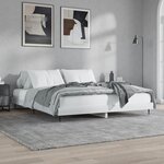 vidaXL Cadre de lit sans matelas blanc brillant 160x200 cm