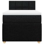 vidaXL Sommier à lattes de lit et matelas Noir 80x200 cm Tissu